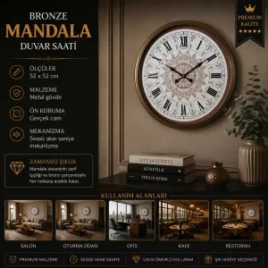 Eskitme Metal Duvar Saati 52 cm · Model 5267E