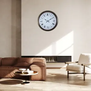 Desenli Eskitme Metal Duvar Saati 52 cm · Model 5268E