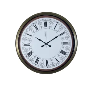 Desenli Eskitme Metal Duvar Saati 52 cm · Model 5268E