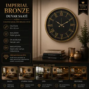 Eskitme Metal Duvar Saati 52 cm · Model 5272E