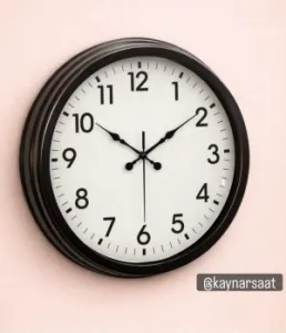 40x40 Siyah Metal Duvar Saati