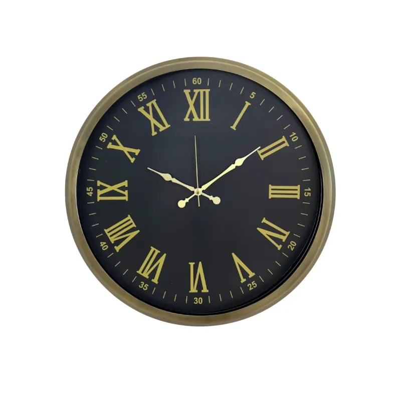 Roma Rakamlı Eskitme Metal Duvar Saati 52 cm · Model 5273E