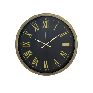 Roma Rakamlı Eskitme Metal Duvar Saati 52 cm · Model 5273E