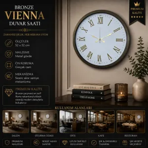 Eskitme Metal Duvar Saati 52 cm · Model 5275E