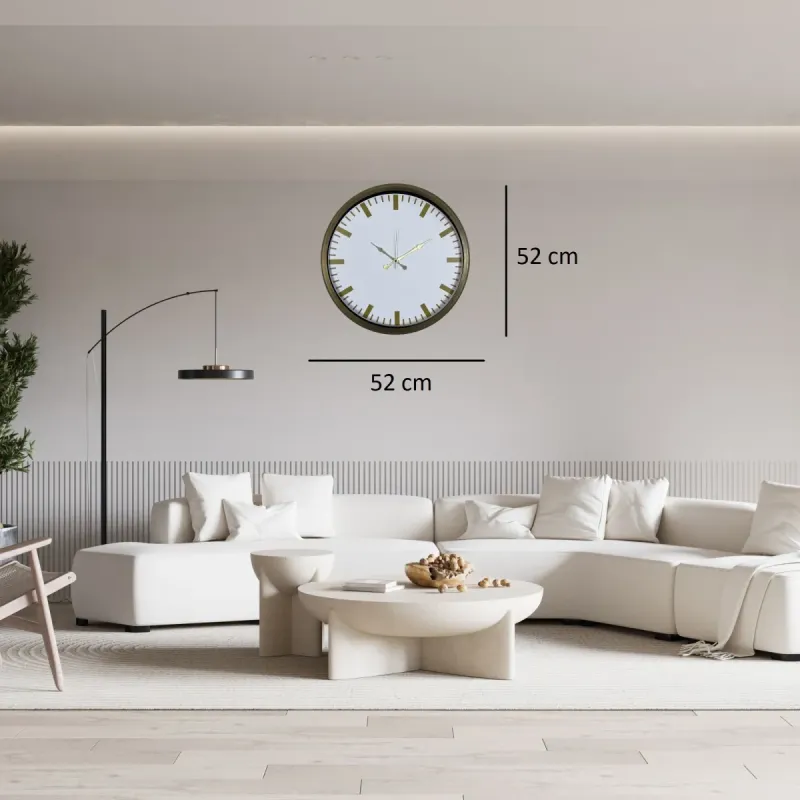 Eskitme Metal Duvar Saati 52 cm · Model 5286E