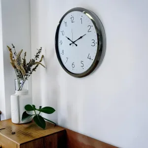 Krom Metal Duvar Saati 52 cm · Model 5204K