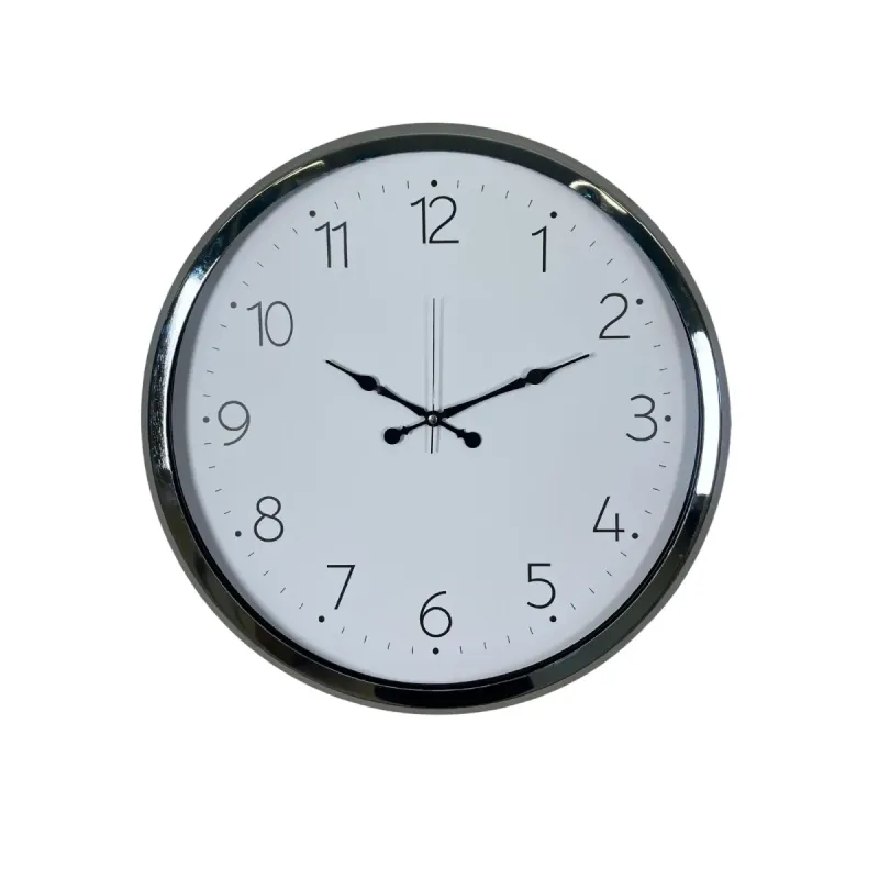 Krom Metal Duvar Saati 52 cm · Model 5204K