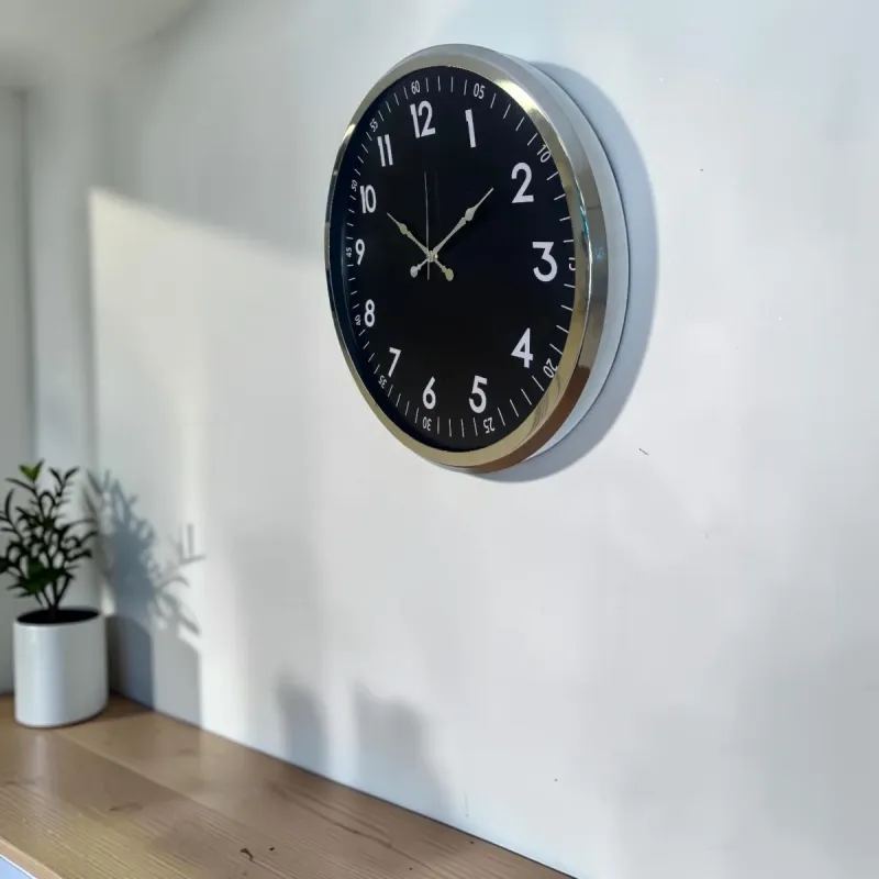 Krom Metal Duvar Saati 52 cm · Model 5207K