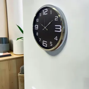 Krom Metal Duvar Saati 52 cm · Model 5209K
