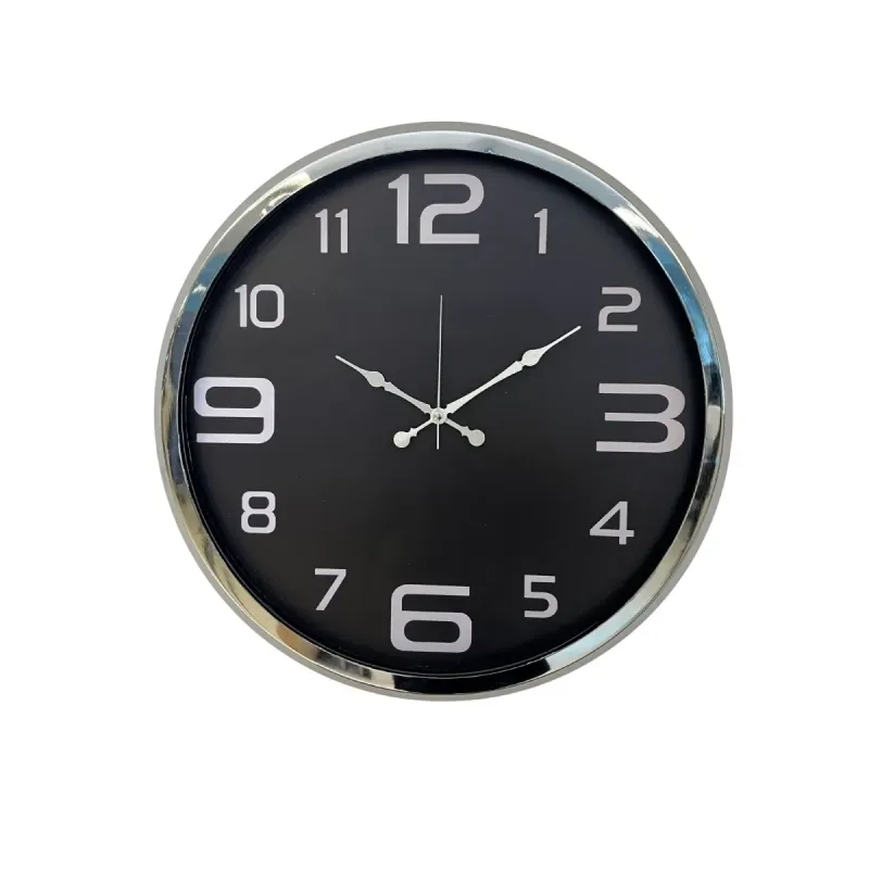Krom Metal Duvar Saati 52 cm · Model 5209K