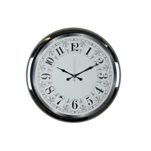 Desenli Krom Metal Duvar Saati 52 cm · Model 5220K