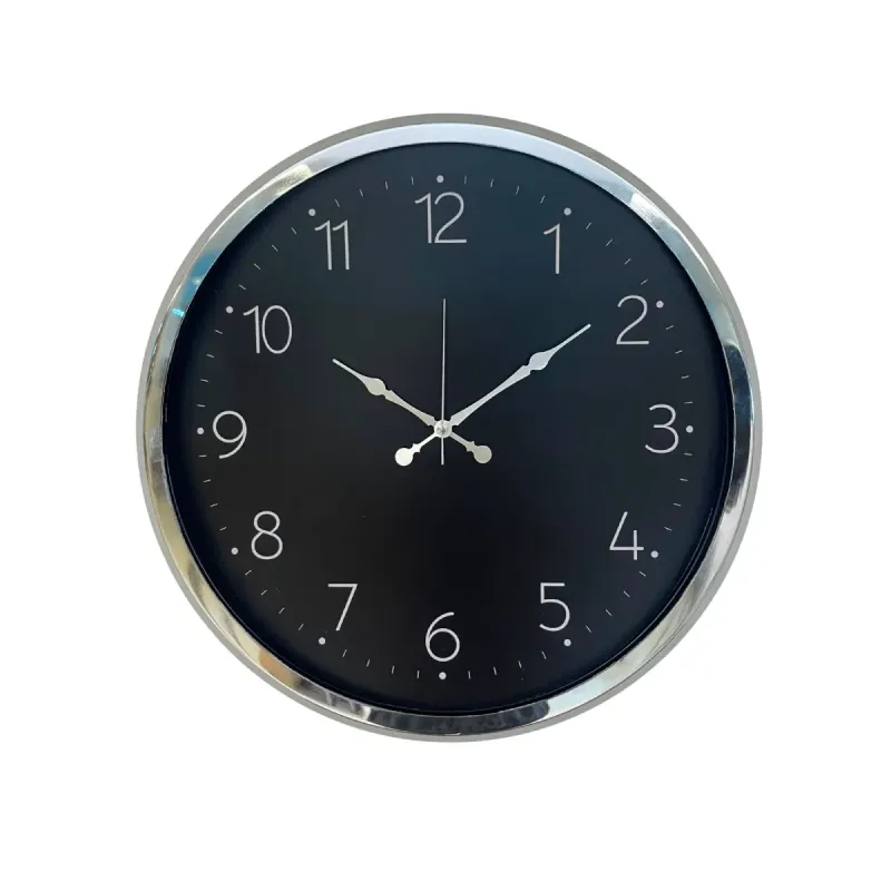 Krom Metal Duvar Saati 52 cm · Model 5247K