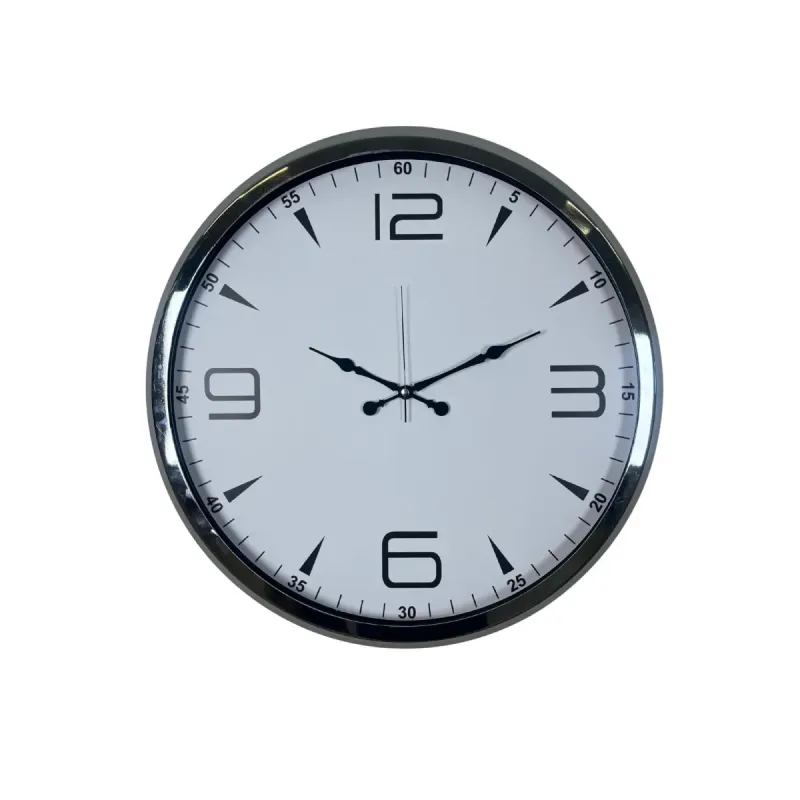 Krom Metal Duvar Saati 52 cm · Model 5250K