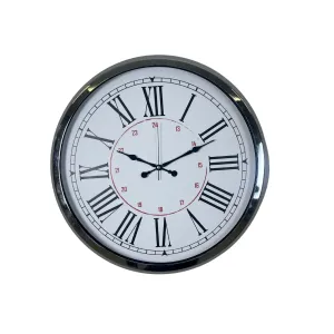 Roma Rakamlı Krom Metal Duvar Saati 52 cm · Model 5252K
