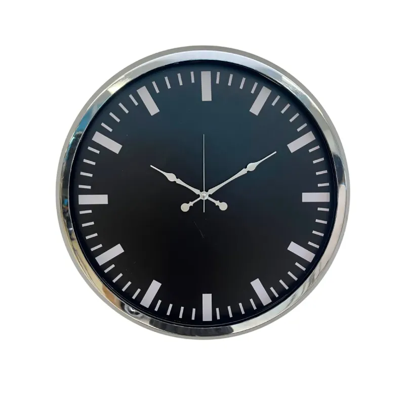 Krom Metal Duvar Saati 52 cm · Model 5287K