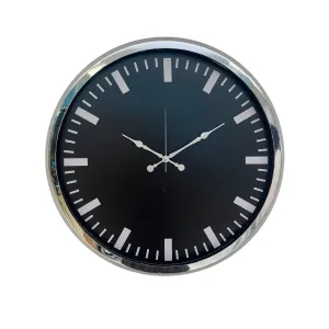 Krom Metal Duvar Saati 52 cm · Model 5287K