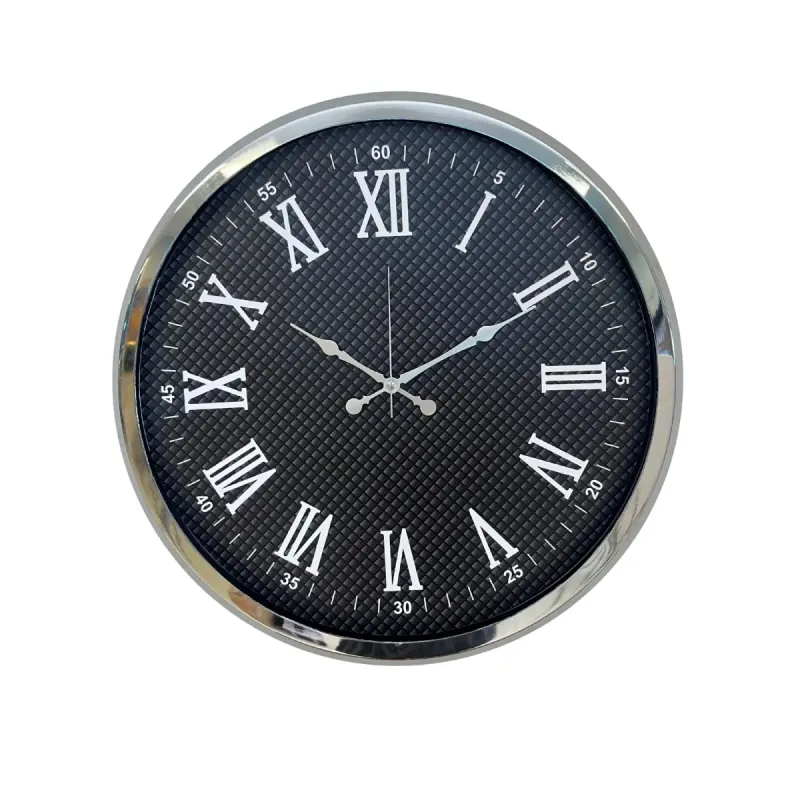 Krom Metal Duvar Saati 52 cm · Model 5290K