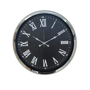 Krom Metal Duvar Saati 52 cm · Model 5290K