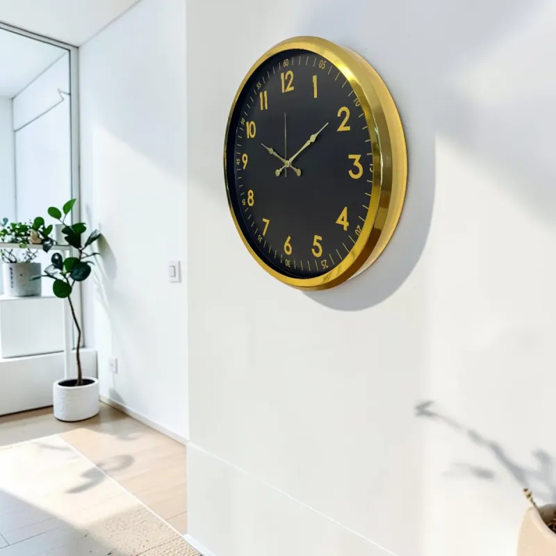 Gold Metal Duvar Saati 52 cm · Model 5206G