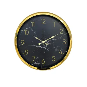 Desenli Gold Metal Duvar Saati 52 cm · Model 5211G