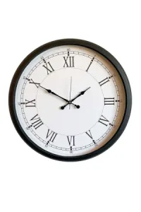 Roma Rakamlı Siyah Metal Duvar Saati 52 cm · Model 5255B