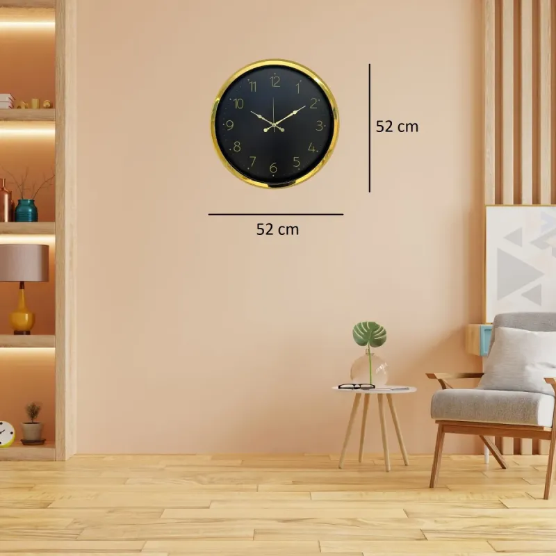 Gold Metal Duvar Saati 52 cm · Model 5246G