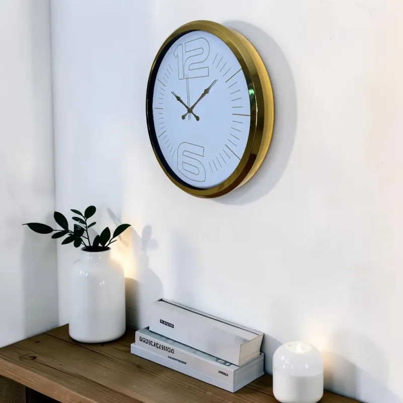 Gold Metal Duvar Saati 52 cm · Model 5248G