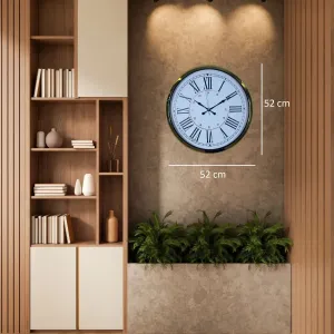 Roma Rakamlı Göstergeli Gold Metal Duvar Saati 52 cm · Model 5252G