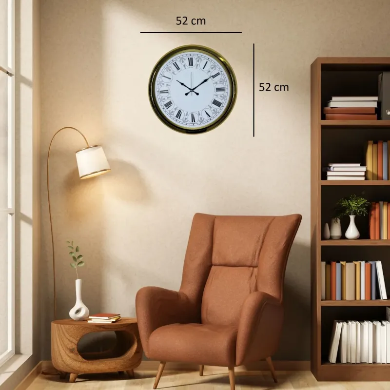 Gold Metal Duvar Saati 52 cm · Model 5261G
