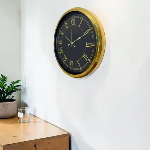 Roma Rakamlı Gold Metal Duvar Saati 52 cm · Model 5272G