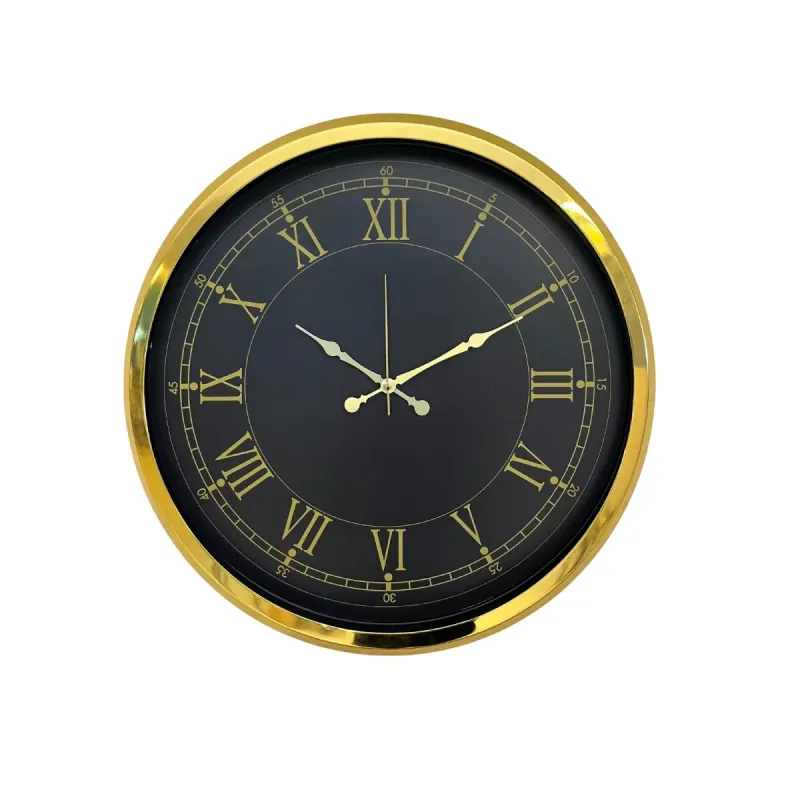Roma Rakamlı Gold Metal Duvar Saati 52 cm · Model 5272G