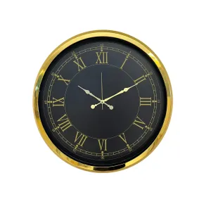 Roma Rakamlı Gold Metal Duvar Saati 52 cm · Model 5272G