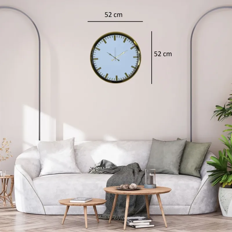 Gold Metal Duvar Saati 52 cm · Model 5286G
