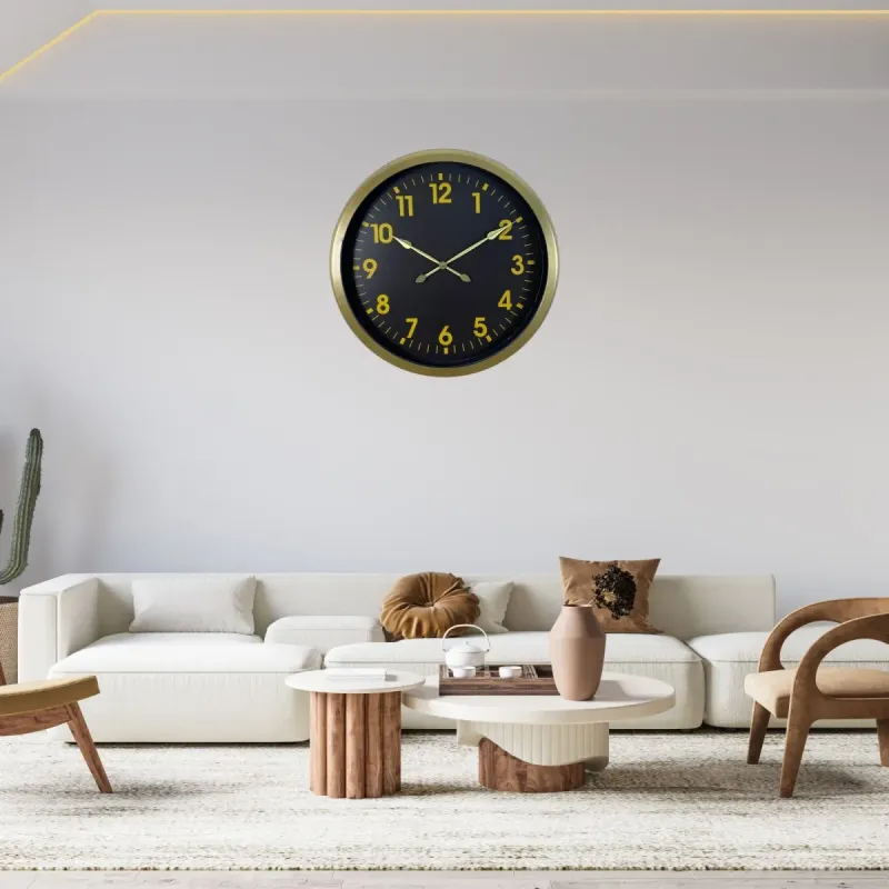 Retro Görünümlü Eskitme Metal Duvar Saati 60 cm · Model 6023E