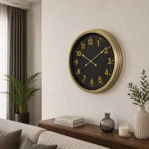 Retro Görünümlü Eskitme Metal Duvar Saati 60 cm · Model 6023E