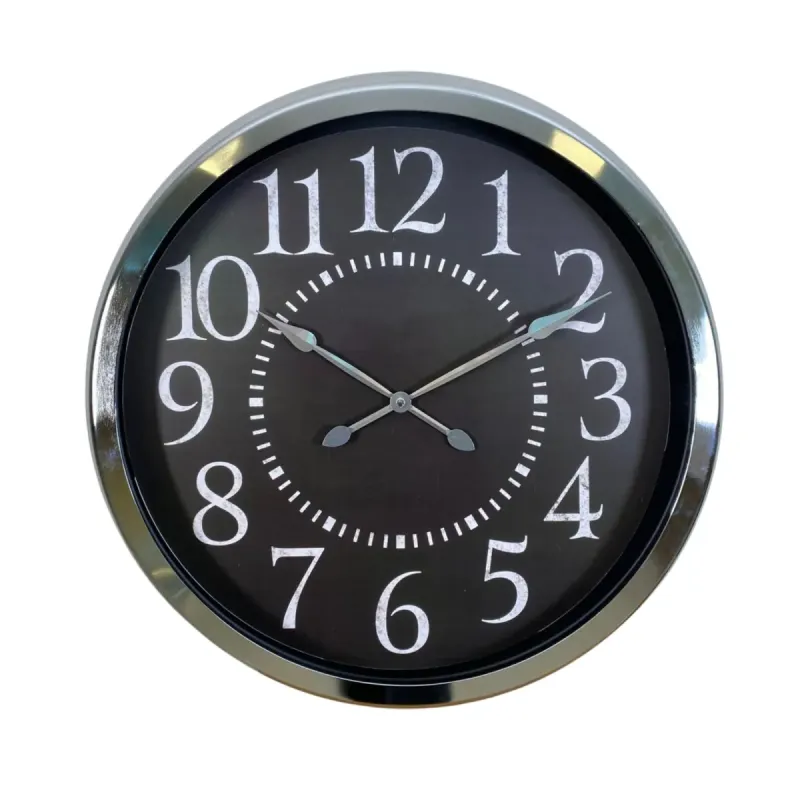 Krom Metal Duvar Saati 60 cm · Model 6024K