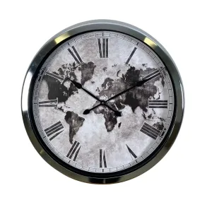 Krom Metal Duvar Saati 60 cm · Model 6064K