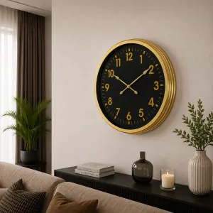 Gold Metal Duvar Saati 60 cm · Model 6023G