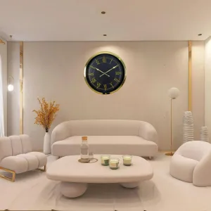 Roma Rakamlı Gold Metal Duvar Saati 60 cm · Model 6072G