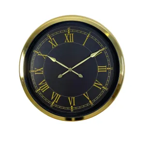Roma Rakamlı Gold Metal Duvar Saati 60 cm · Model 6072G