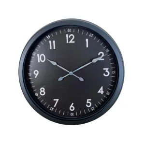 Siyah Metal Duvar Saati 60 cm · Model 6007B
