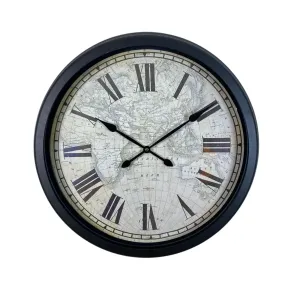 Siyah Metal Duvar Saati 60 cm · Model 6057B