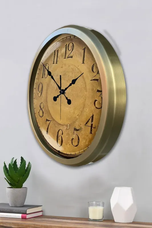 Eskitme Metal Duvar Saati 52 cm · Model 5215E