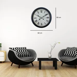Siyah Metal Duvar Saati 60 cm · Model 6057B