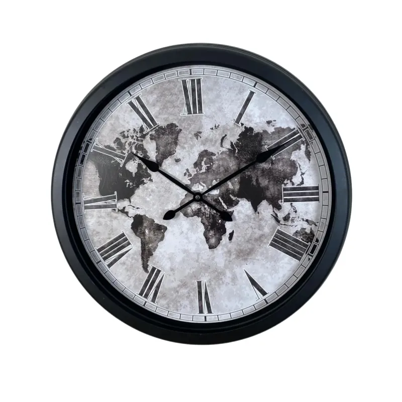 Siyah Metal Duvar Saati 60 cm · Model 6064B