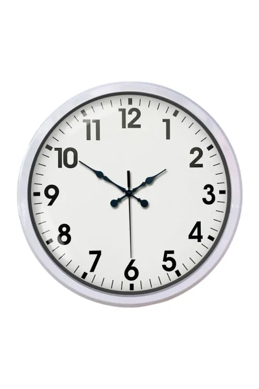 Beyaz Metal Duvar Saati 80 cm · Model 10387