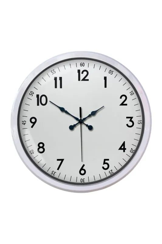 Beyaz Metal Duvar Saati 80 cm · Model 8005W