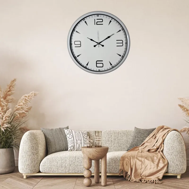 Beyaz Metal Duvar Saati 80 cm · Model 8050W