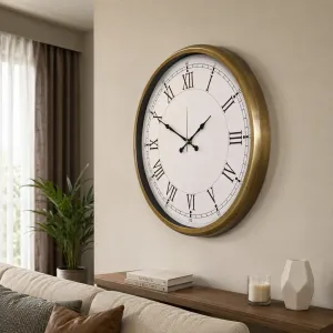 Retro Görünümlü Eskitme Metal Duvar Saati 80 cm · Model 8055E