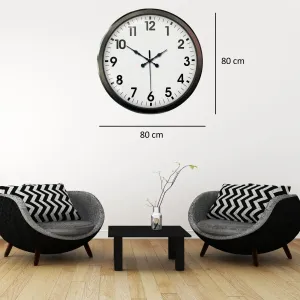 Siyah Metal Duvar Saati 80 cm · Model 8001B